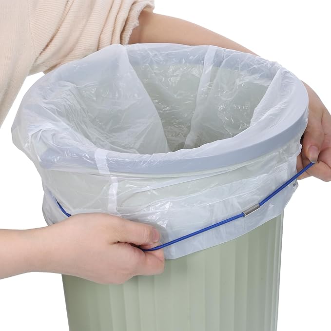 Garbage Can Bands, Heavy Duty Large Rubber Bands High Elasticity Garbage Bag Holder Trash Bag Holder Band to Hold Trash Bags in Place for 32-55 Gallon Bins, Set of 3 in Yellow, Blue, Green