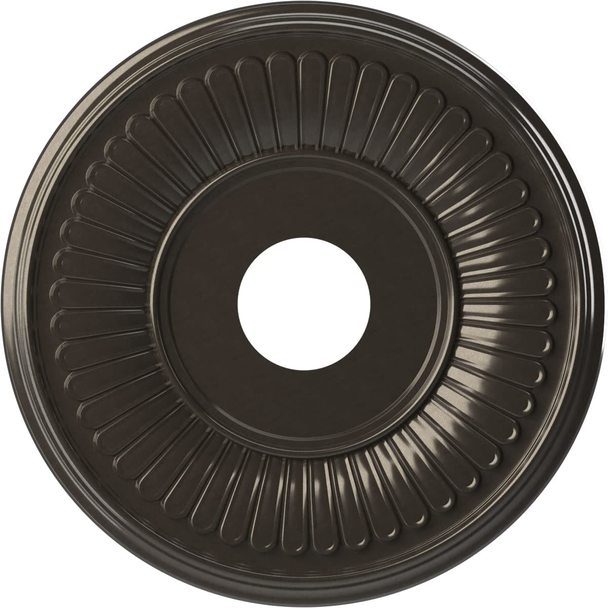 Ekena Millwork Cmp16Becch Berkshire Thermoformed Pvc Ceiling Medallion (Fits Canopies Up To 7), 16Od X 3 1/2Id X 1P, Metallic Ch