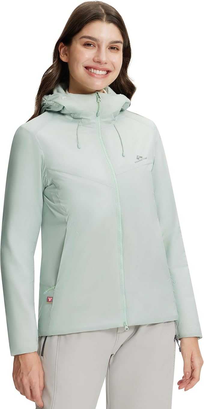 Pioneer Camp Women's PrimaLoft Gold Insulated Jacket Water Repellent Puffer Jacket Lightweight Warm Winter Outdoor Hiking