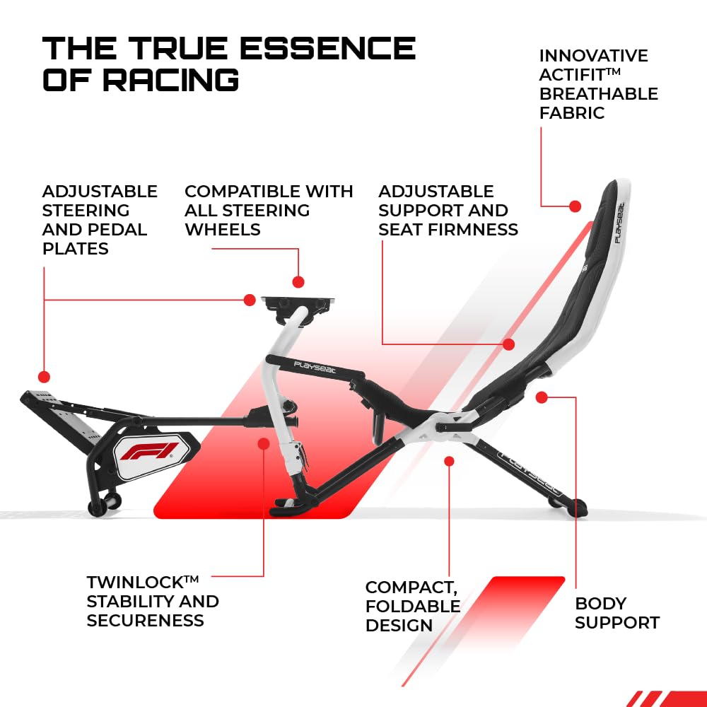 Playseat® Challenge DD - F1® Edition, Foldable Racing Simulator Cockpit, Direct Drive, Logitech, Thrustmaster, Moza, Fanatec, Formula Racing Simulator