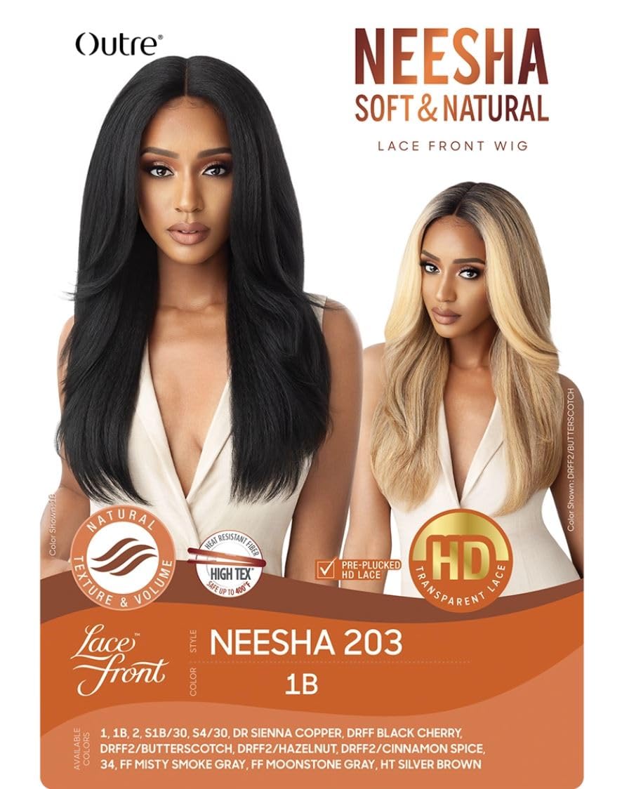 Outre Synthetic Lace Front Wig (Soft & Natural) - NEESHA 203 (Color:FFMISSMOGR)