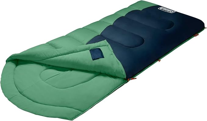 Generic Montauk 40-Degree Cool Weather Semi-Rectangular Big and Tall Sleeping Bag, Green