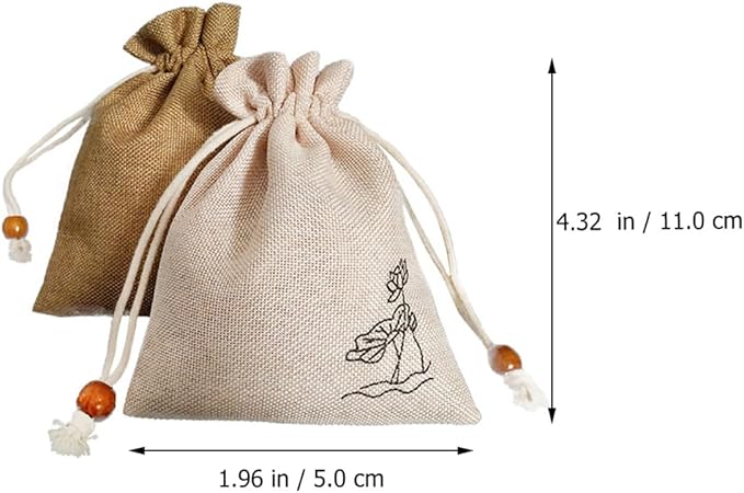 2Pcs Natural Dried Lavender Cotton Linen Sachets Air Freshener Bag for Closet Car with Floral Fragrance and Random Color and Scent 2pcs Random Color