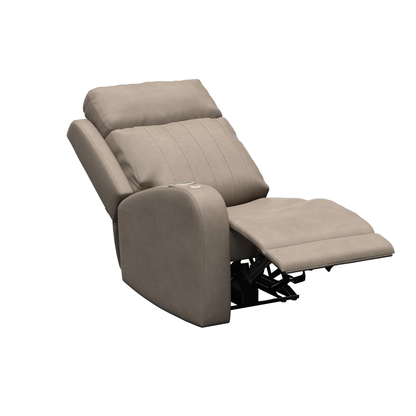 THOMAS PAYNE Signature Seismic Series Driftwood RV Theater Seating Right Arm Recliner with Power Adjustable Lumbar, Headrest, Reclining, Heating, Massage, Integrated Cupholder Controls - 2024044196