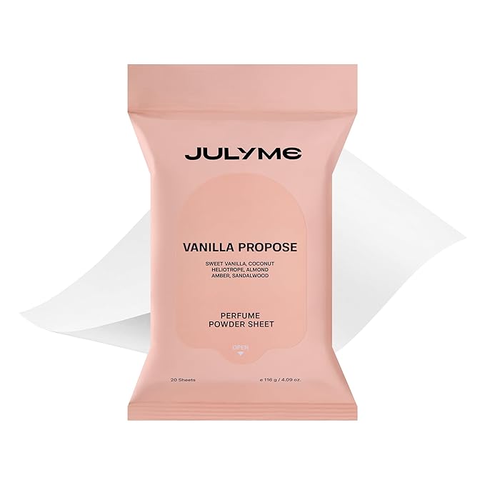 JULYME Perfumed Powder Sheet (20 Count, Vanilla Propose)