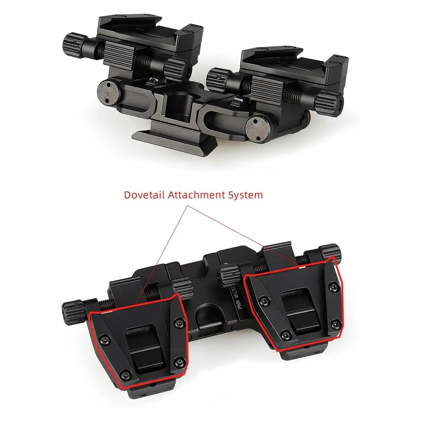 YSS PVS 14 Binocular Bridge Mount Modular Interface NVG Mount Adapter with L4 G24 Mount for PVS18/PVS 31 Suitable Monocular/Binocular Night Vision Goggles Aluminum