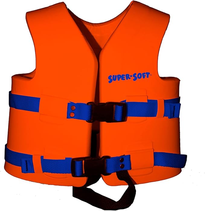 TRC Recreation Super Soft Child Size X Small Life Jacket USCG Approved Vinyl Coated Foam Swim Vest for Kids Swimming Pool ...