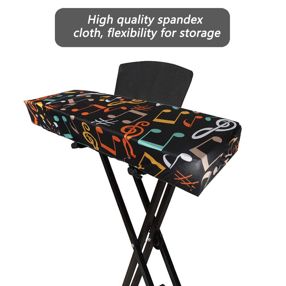 Piano Keyboard Dust Cover - 61/88 Keys, Adjustable Electric/Digital Piano Protective Cover With Elastic Band Design