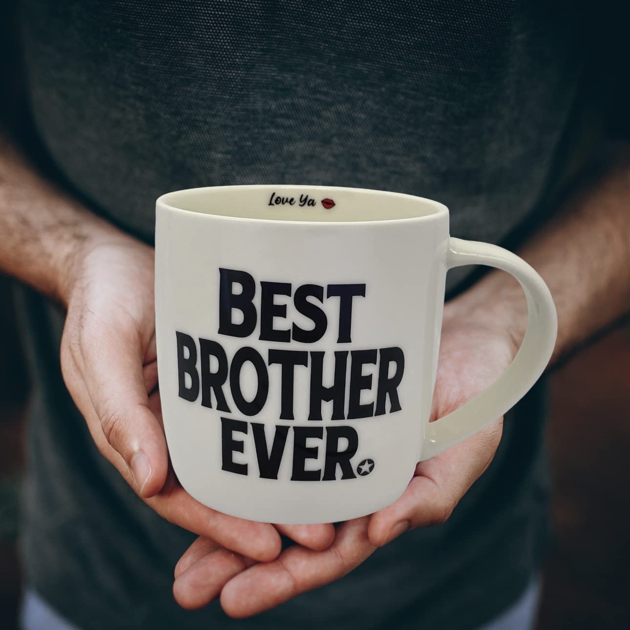 Best Brother Ever Mug, Brother Coffee Mug Ceramic 12 Ounce, Brother Keychain Bottle Opener, Brother Gift from Sister, Brother Birthday Gift, Brother Cup from Sister, Brother Present from Sister