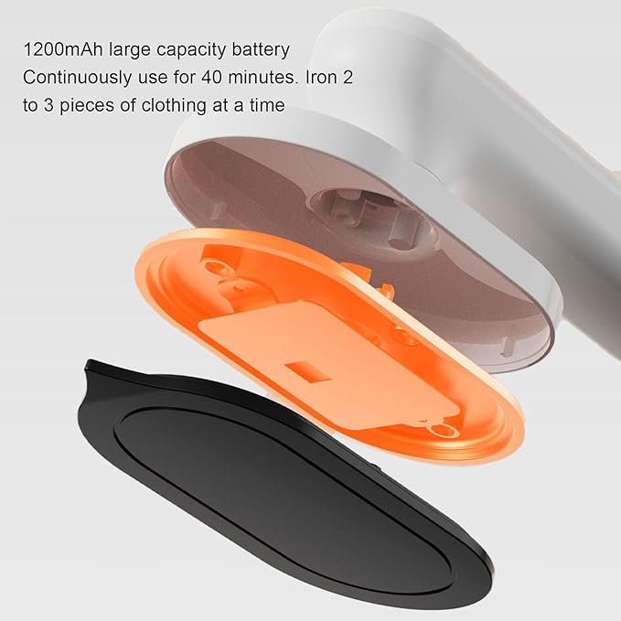 Diydeg Travel Steamer, Portable Handheld Steamer, 5s Heat Up Lightweight Cordless Garment Iron with Handle, 3 Steam Mode, 40 Minutes of Continous Steam for Travel, Business, Home