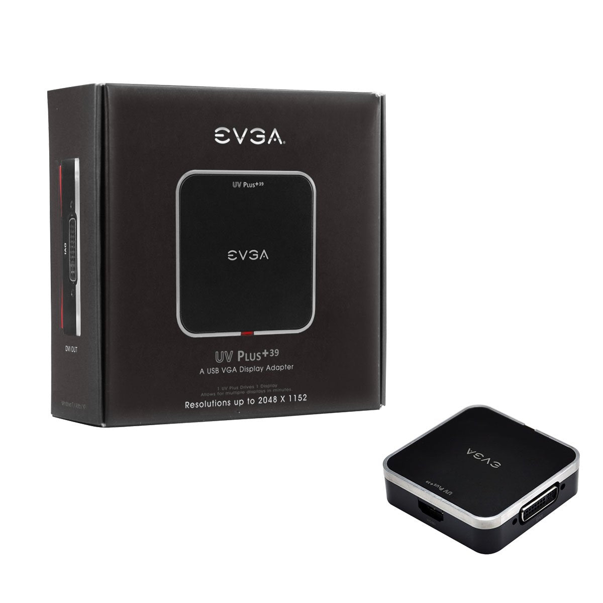 Evga Uvplus+ 39 Usb Vga Dvi/Hdmi/Usb3.0/Supporting 1920X1200 Or 2048X1152 Resolutions (100-U3-Uv39-Kr)