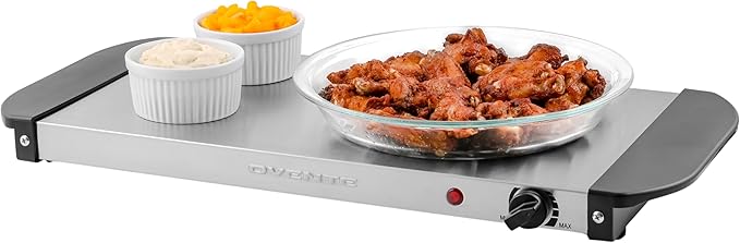 OVENTE Electric Warming Tray with Adjustable Temperature Control, Compact Food Warmer & Server for Buffets, Parties, Event...