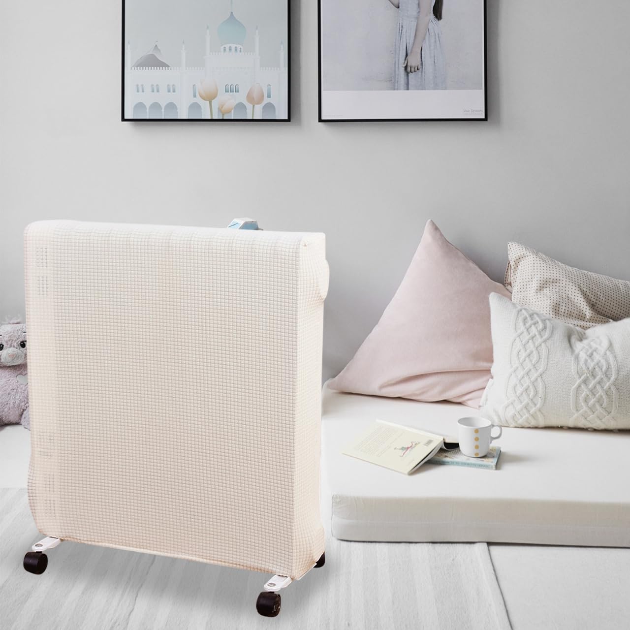 Alipis Fabric Heater Dust Cover for Home Radiators, Reusable Cloth Cover, Protective Heater Dust, Washable, White, 35.43 X 24.40 X 5.90 Inches