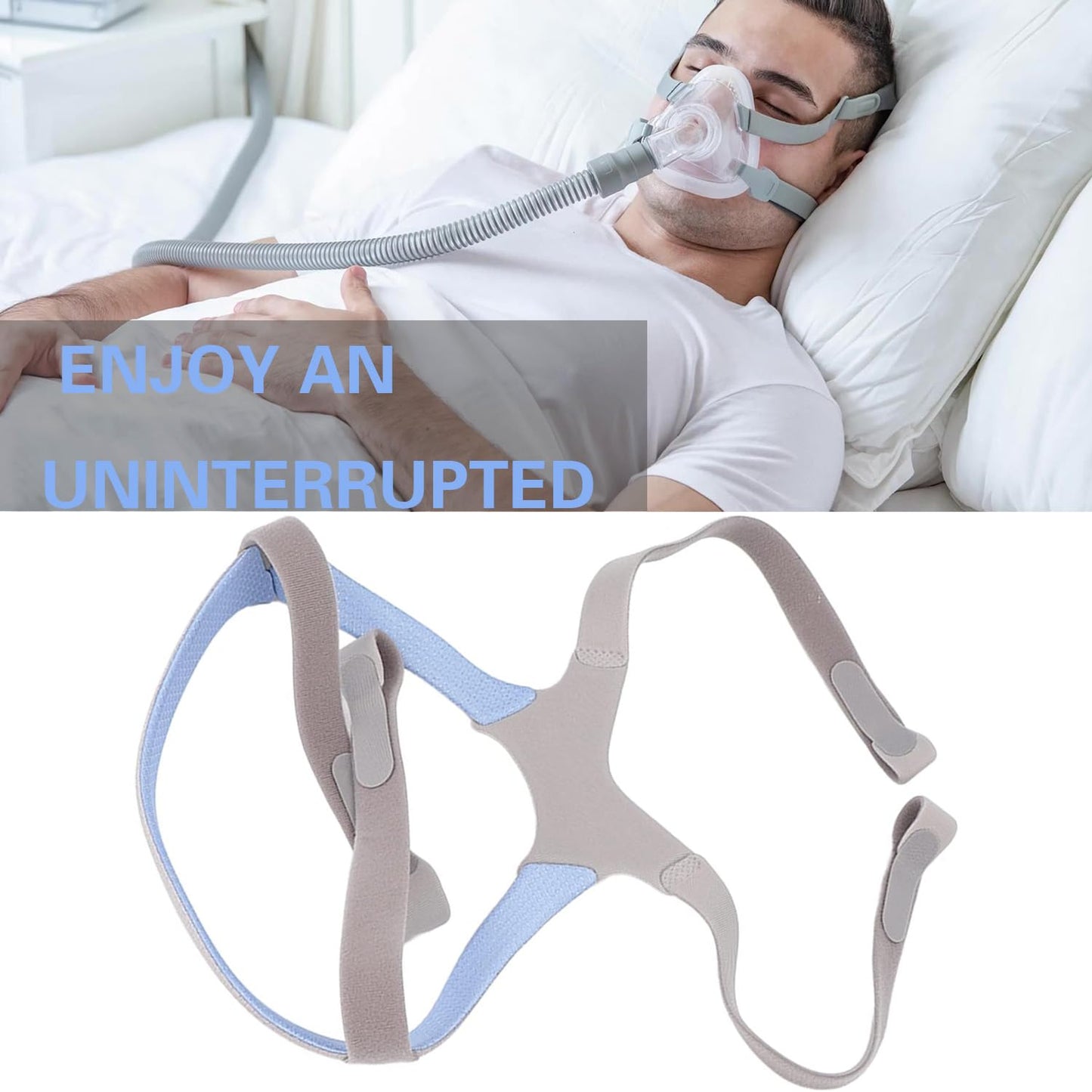 AICANMOU Replacement Universal Nasal Guard Headgear, Replacement Headgear for Mirage FX Nasal Guard, Breathing Machine Accessory for Mirage FX Elastic Fabric Strap (Headgear Only)