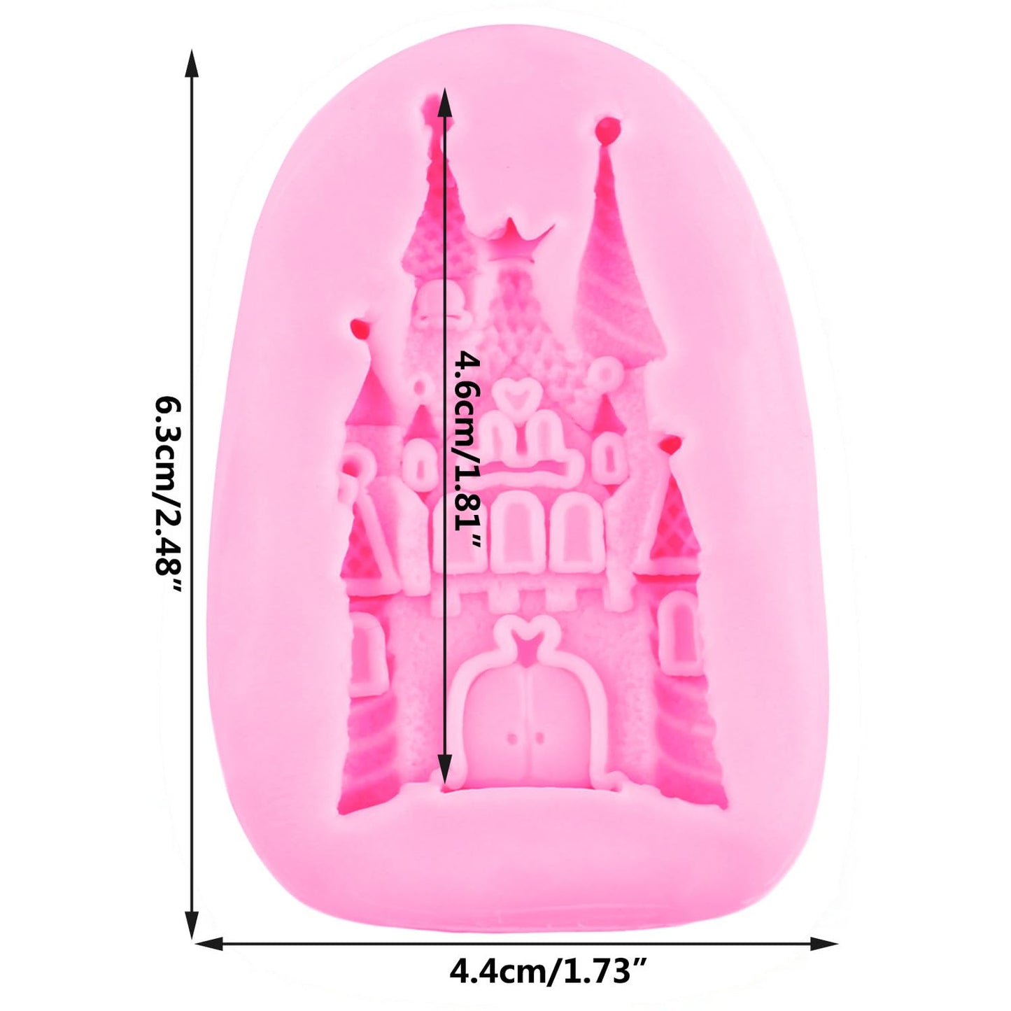 YIHUOMOLDS Fairytale Castle Silicone Fondant Molds For Cake Decorating Cupcake Topper Chocolate Candy Gum Paste Polymer Clay