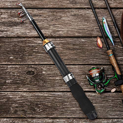 Fishing Rod, Universal Mini Small Sea Pole Portable Short Pole Ice Fishing Rod Mini Pocket Sea Fishing Tools for Ice Fly F...