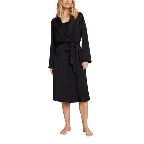Barefoot Dreams Washed Satin Notch Collar Robe