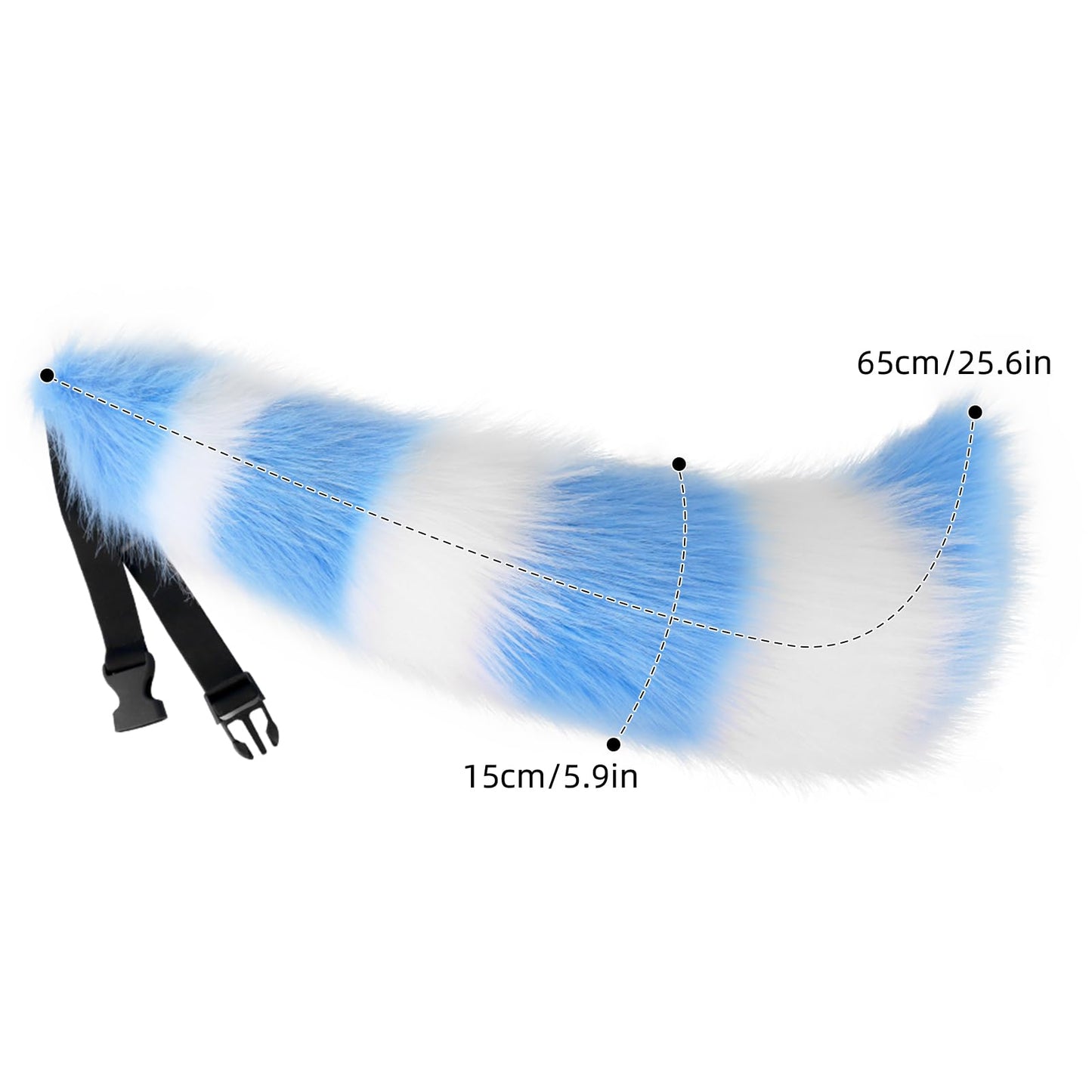 JUNBOON Faux Fur Cat Ears and Wolf Fox Tail Set Adult Claw Glove Kit for Halloween Anime Cosplay Party