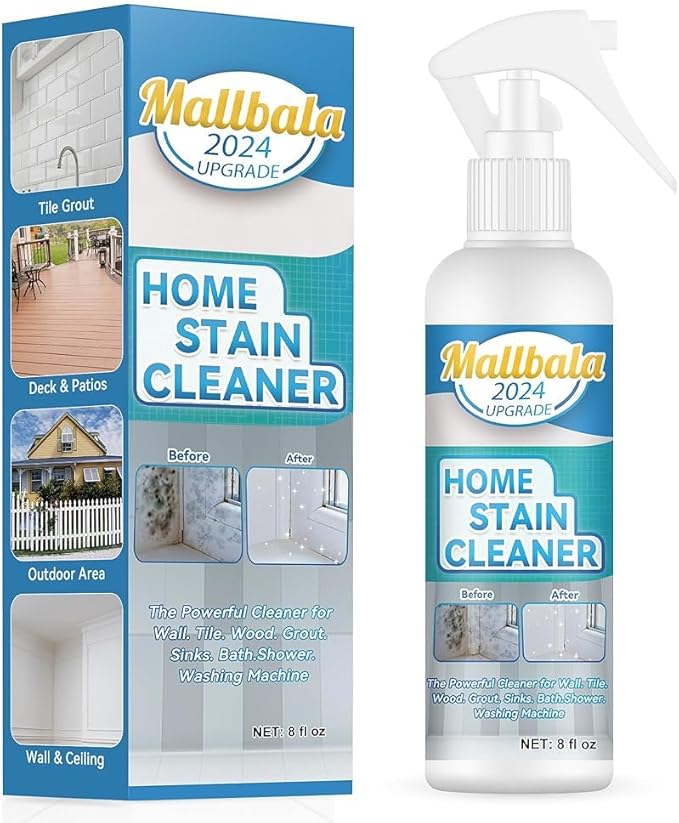 Wall Cleaner Spray, Household Mold Stain Cleaning Spray Deep Clean, All-Purpose Cleaner Spray for Tiles, Walls, Ceiling, Deck, Wood, Brick, Showers, Kitchen, Sink, Grout, Washing Machine Gasket