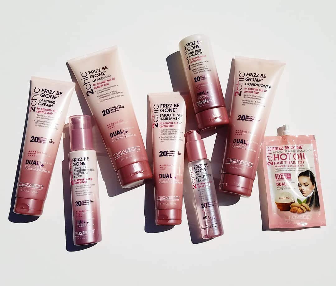 Giovanni Frizz Be Gone Taming Cream - Natural Hair Smoothing Formula with Shea Butter & Sweet Almond Oil, Macadamia, Color Safe,