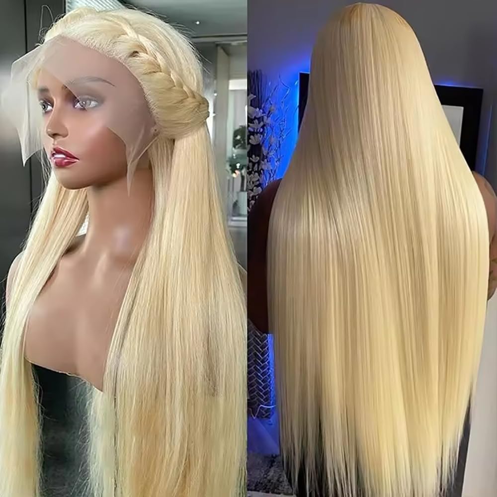 ENFLOKT 613 Lace Front Wig Human Hair 22 Inch 200 Density Blonde Wig Human Hair 613 Straight 13x6 HD Lace Frontal Wig Blonde 13x