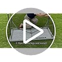 HYMnature Folding Table 4ft Heavy Duty Folding Tables Indoor Outdoor Plastic Dining Table Portable Folding Square Card Tab...