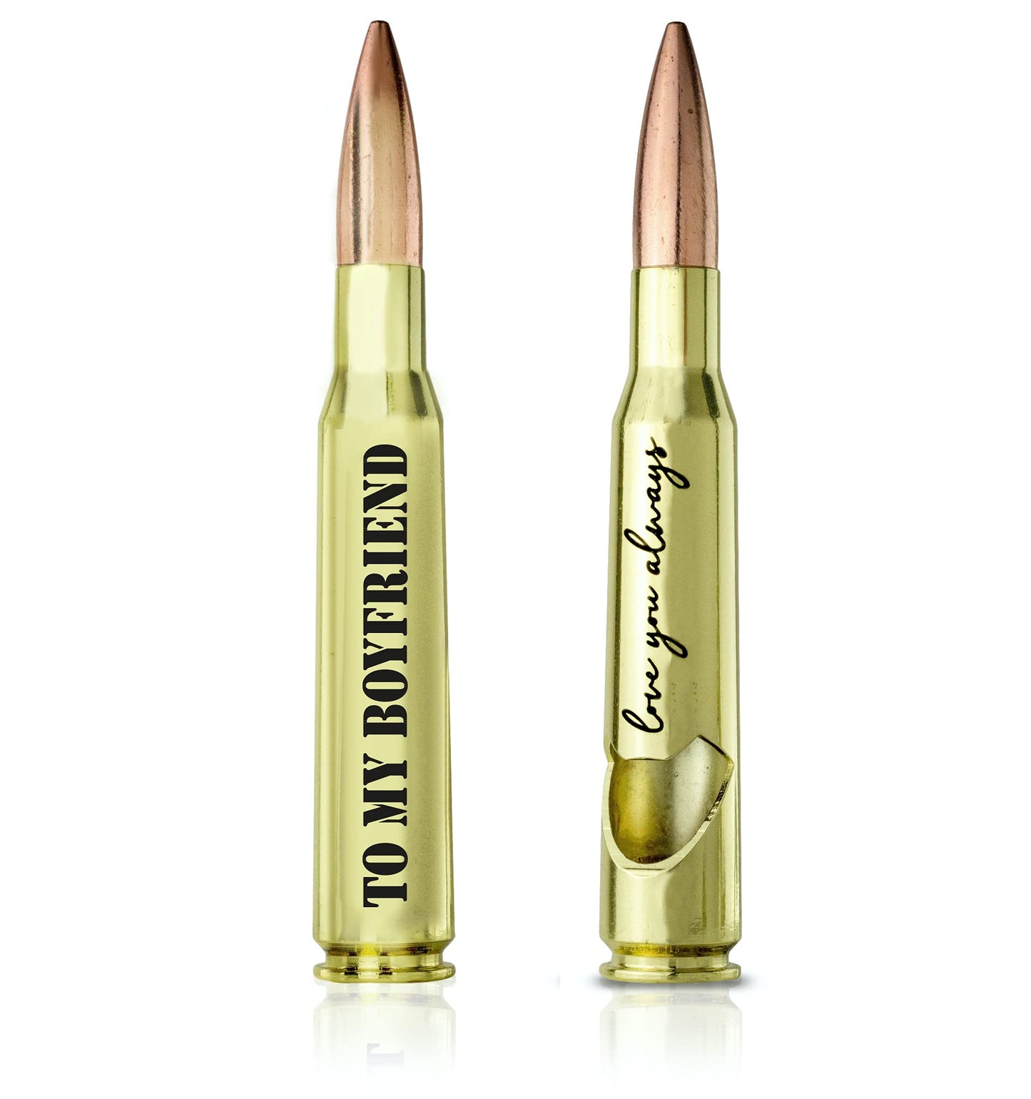 Anniversary for Boyfriend - "To my Boyfriend" 50 Cal Bottle Opener I Birthday Gifts for Boyfriend I Unique 6 Month / 1 Year Anniversary for Boyfriend I Cute Boyfriend Gifts from Girlfriend
