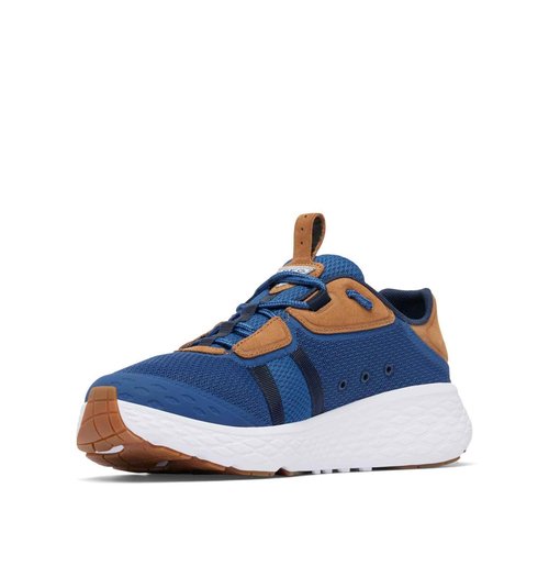 Columbia Mens PFG Castback TC Slip On Boat Shoe, Carbon/Collegiate Navy, 8.5