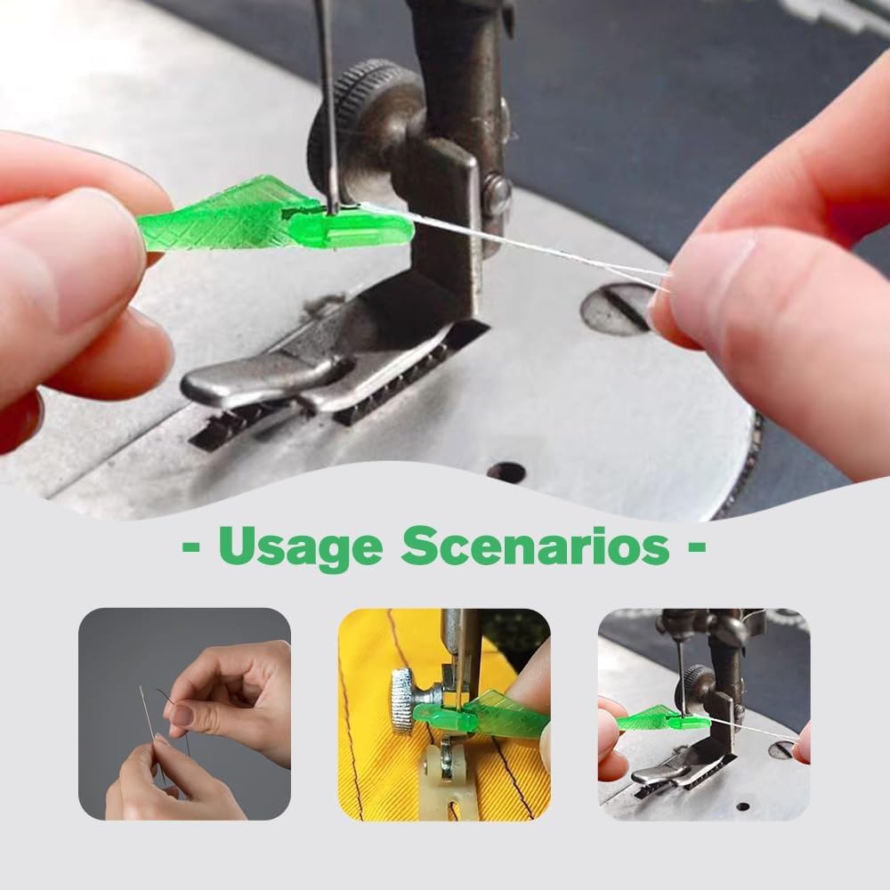 Fish Mouth Sewing Machine Needle Threader,2024 Upgrade Fish Type Needle Threader, Automatic Sewing Needle Threader,Easy Needle Threaders Tool (10 PCS)