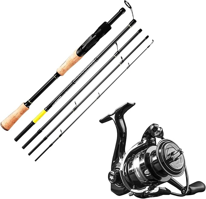 Spinning Fishing Combo - 6'6'' Travel Fishing Rod and Size 2000 LITE II Spinning Reel