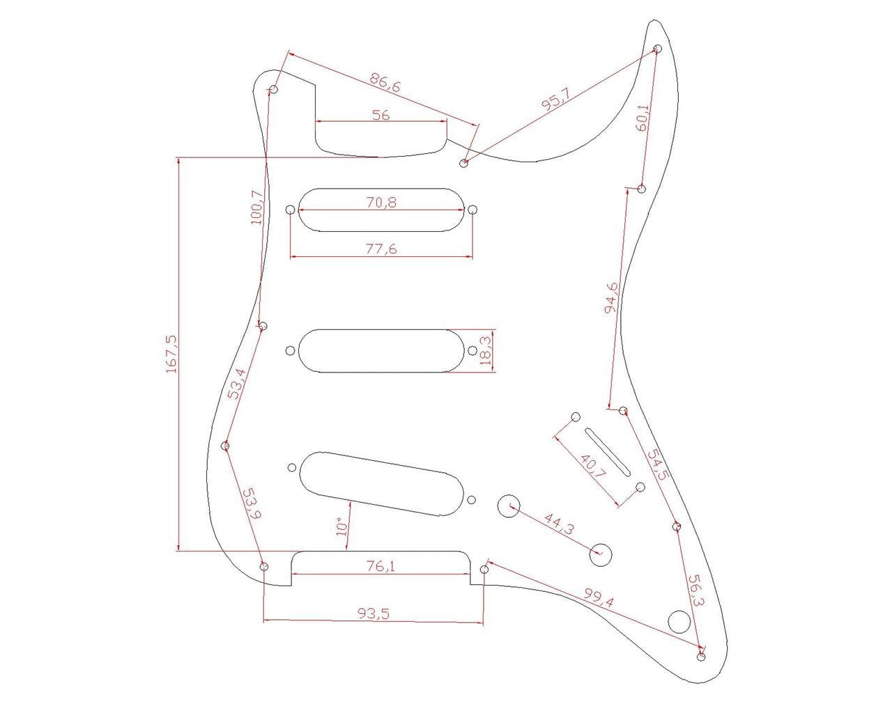 Kaish Strat Style Sss Pickguard St Back Plate Tremolo Trem Cover For Stratocaster/Strat Made In Usa/Mexico Dark Tortoise
