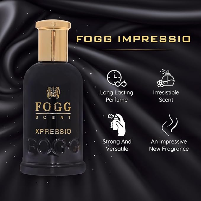 Fogg Scent Xpressio Eau de Parfum for Men | Fresh Aromatic Perfume | Modern Fragrance with Grapefruit, Sage & Patchouli | Long Lasting EDP | Ideal for Office, Party & Daily Wear | 3.38 oz (100 ml)
