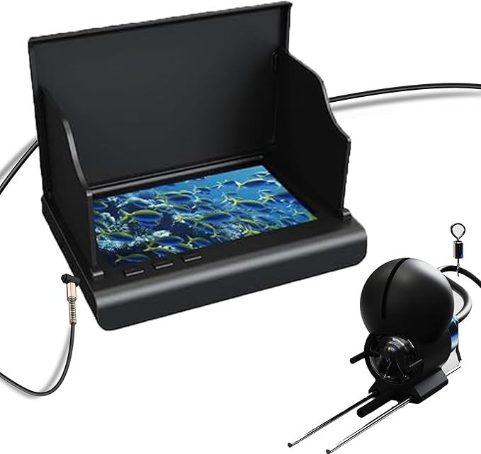 Underwater Fishing Camera with 4.3 Inch LCD, 5000mAh Battery, Infrared Night Vision Light, Portable Fish Finder with 100ft...