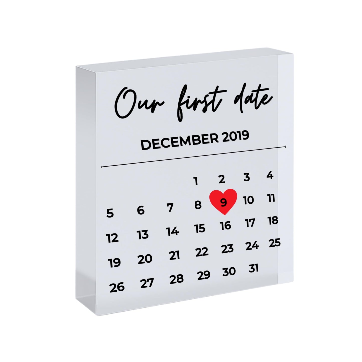 Personalized Calendar Gift Keepsake - Romantic Gift, Wedding Gifts, Gift for Him, Gift for Anniversary, Couples Gift, Gifts for Wife and Husband Memorial Keepsake