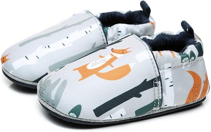 COSANKIM Infant Baby Boys Girls Slipper Soft Sole Non Skid Sneaker Moccasins Toddler First Walker Cirb House Shoes