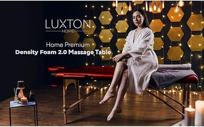 Luxton Home Premium Foam Massage Table Portable Foldable Massage Bed Height Adjustable, 72 Inches Long 27 Inches Wide Home Salon Spa Bed Tattoo Table with Accessories & Carrying Case, Easy Set Up