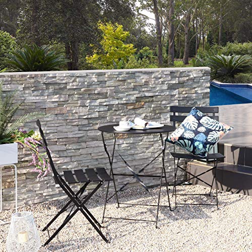 Grand patio Premium Frame Patio Bistro Set, Folding Outdoor Patio Furniture Sets, 3-Piece Patio Set of Folding Patio Table...