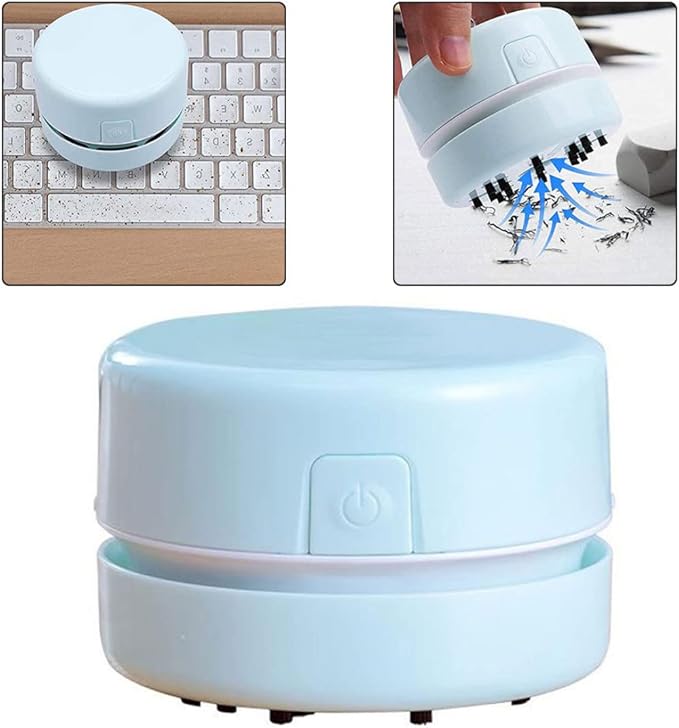 Desktop Vacuum Cleaner Mini Table Dust Diamond Paint Sweeper 8.5x6.3cm (No Battery)