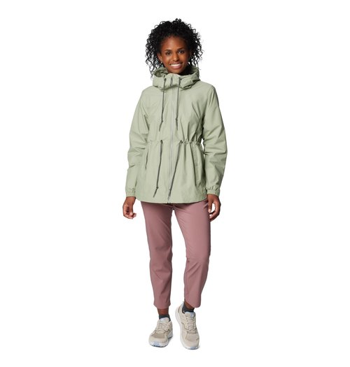 Columbia Womens Lillian Ridge II Waterproof Rain Jacket, Safari, XX-Large