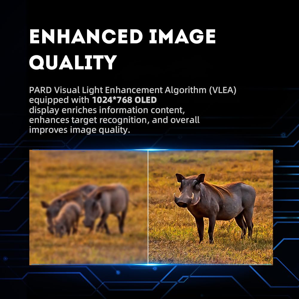 PARD Night Vision Monocular, Digital Night Vision Goggles for Wildlife Viewing, Hunting & Outdoor. IR Illuminator with 200m, 1024 * 768px, Photos and Videos Playback, WiFi. NV009-850nm