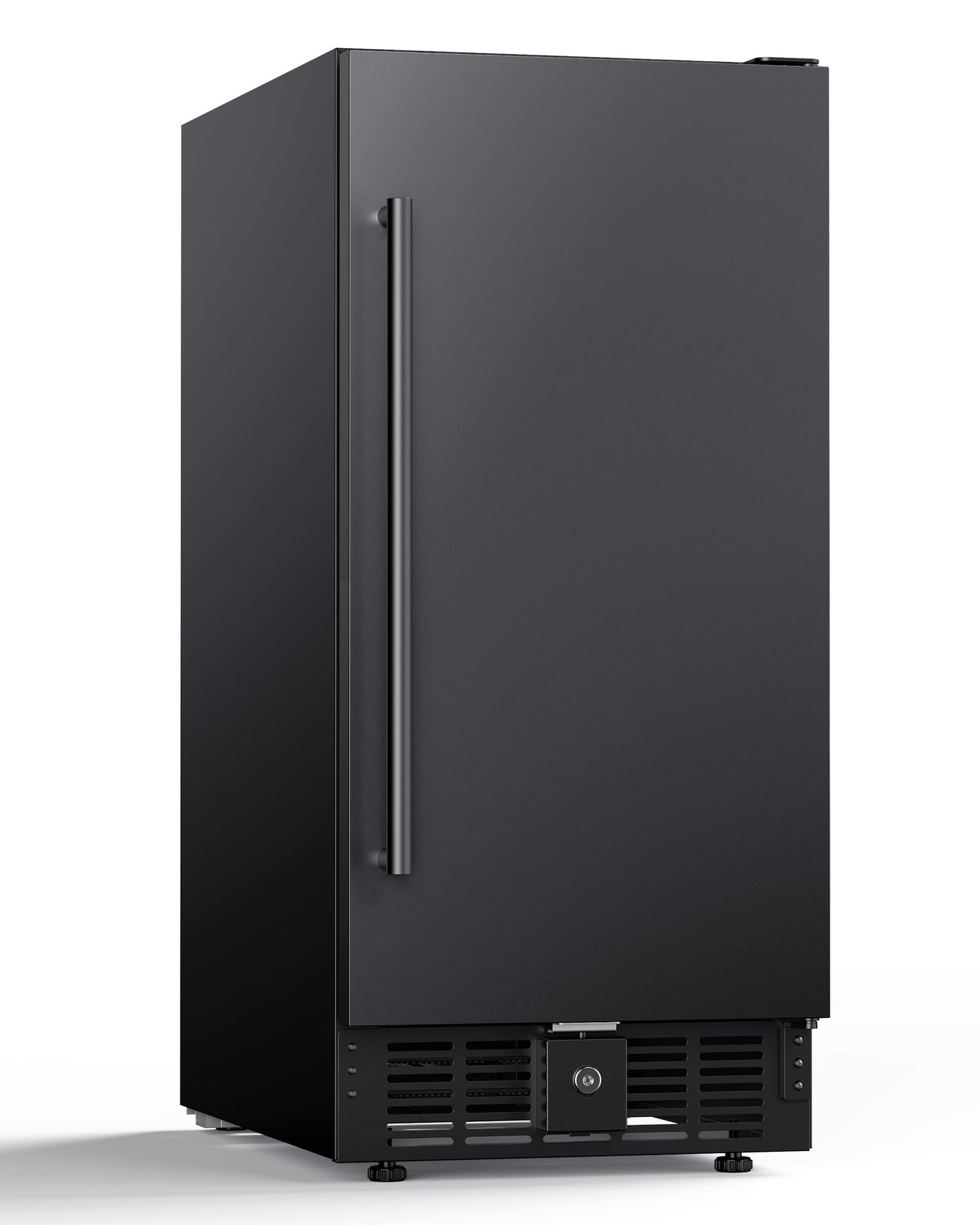 ICEVIVAL 15 Inch Under Counter Beverage Refrigerator, 128 Cans Outdoor Fridge with Adjustable Glass Shelves, ≤45dB Quiet Small Beverage Refrigerator for Outdoor Kitchen & Patio (Black)