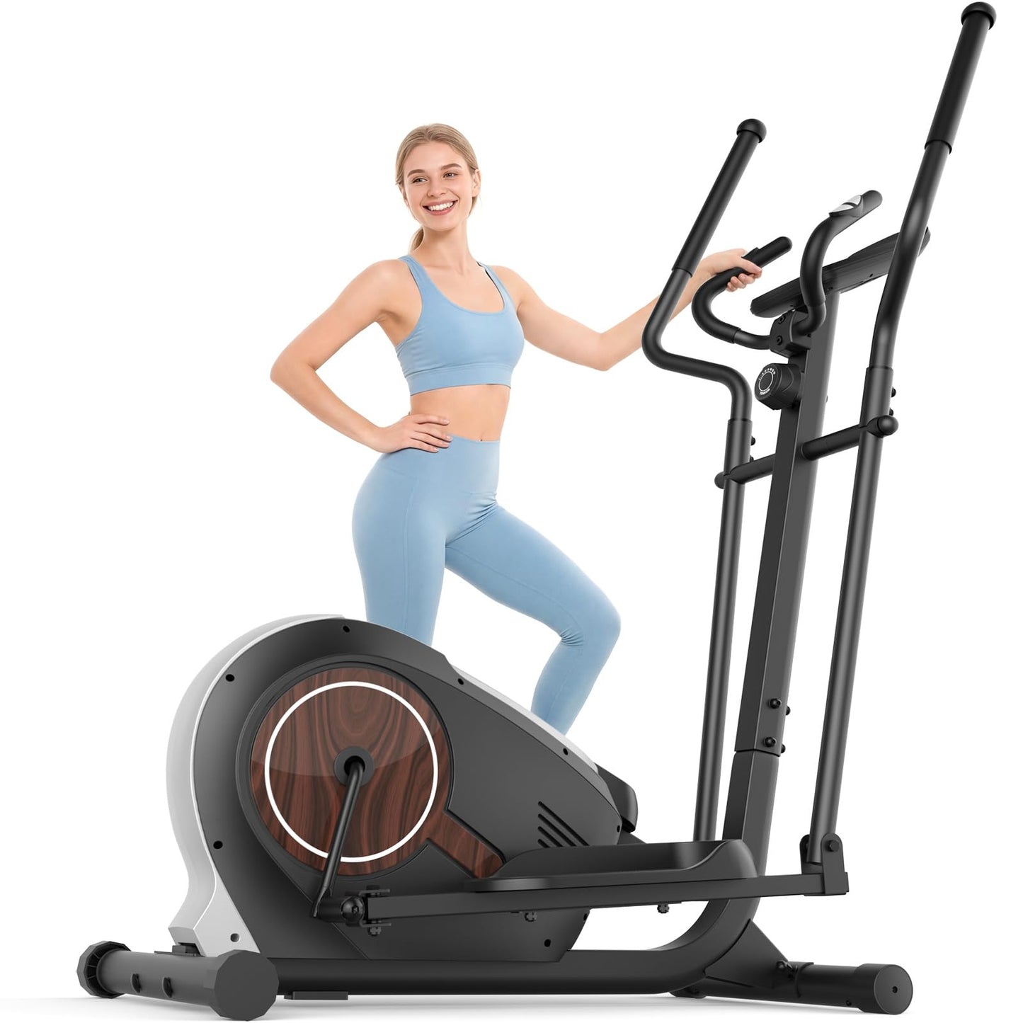 Elliptical Exercise Machine, Elliptical Machine for Home with Ultra-Smooth Magnetic Resistance,Elliptical Trainer with 14 Levels, 15.5"-18" Stride 500lb Loading, Home Gym Equipment 95% Pre-Assembled