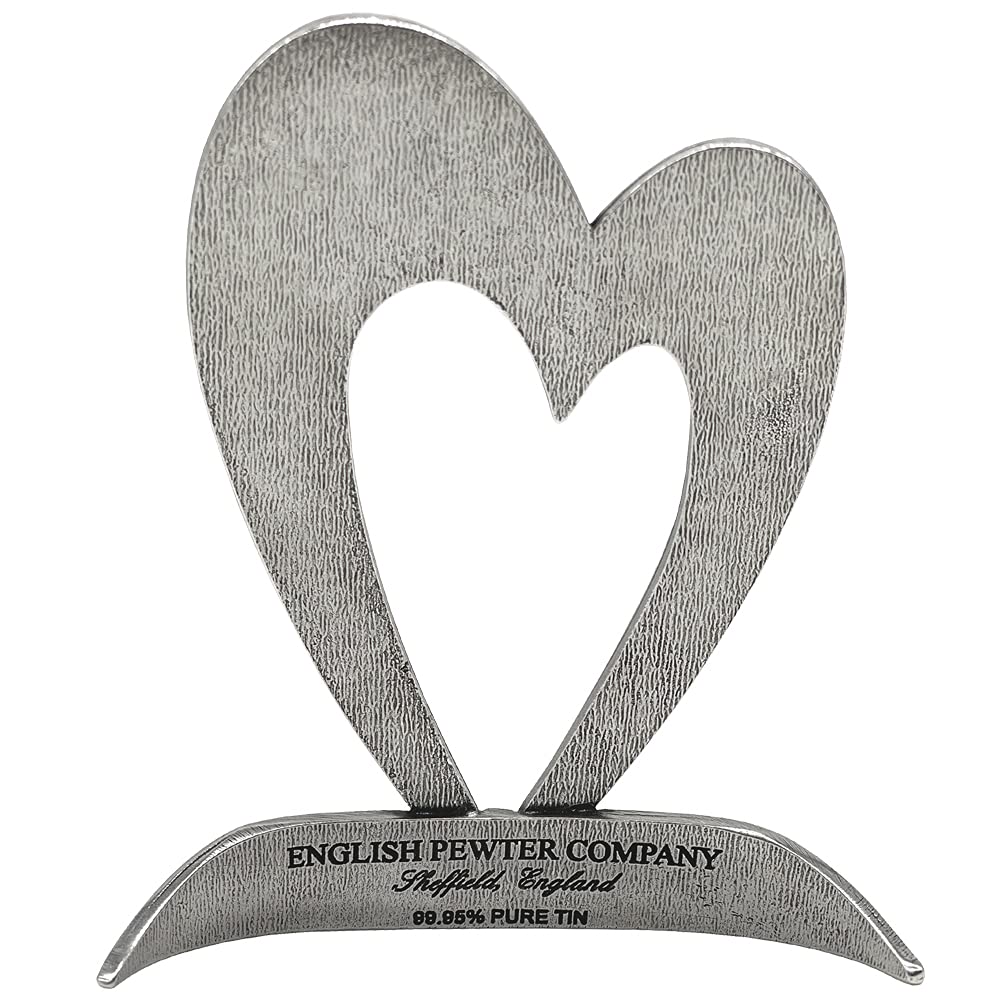 English Pewter Company 10th Tenth Tin Ten Year Wedding Anniversary Heart Keepsake Gift Personalised with Your Years [ANN100]