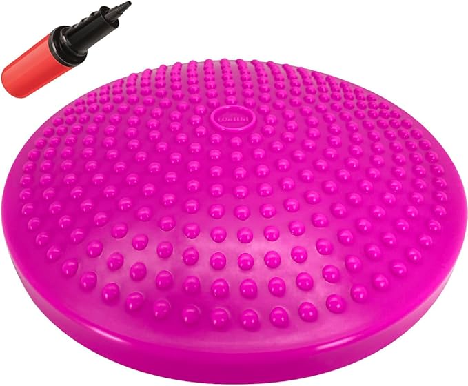 WALIKI Children's Wobbly Cushion, Alternative Classroom Seating | Inflatable Core Disc Seats for School (Pump Included, 12”/30CM, Purple)