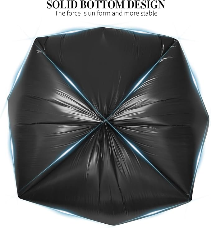 5 Rolls Small Trash Garbage Bags, 4 Gallon Strong Thin Material Disposable Kitchen Garbage Bags, Durable Plastic Trash Bags for Office Home Bedroom Garden Waste Bin, 200 Counts (Black)