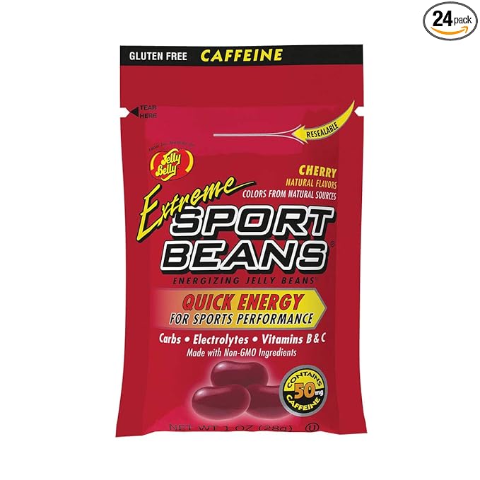 Extreme Sport Beans® Energizing Jelly Beans for Exercise with Caffeine, Electrolytes and Vitamins, by Jelly Belly - Cherry...