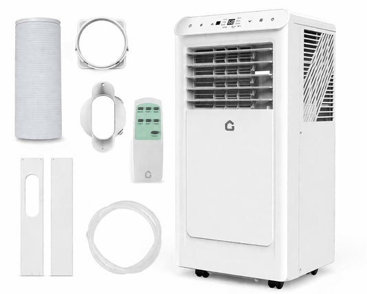 8,000 BTU Portable Air Conditioners, Portable AC Unit for Basement & Bedroom, Remote & Auto Evaporation, 4-in-1 Cooling Unit, Floor AC, Covers Rooms up to 350 Sq.Ft, Sleep Mode, Remote Control