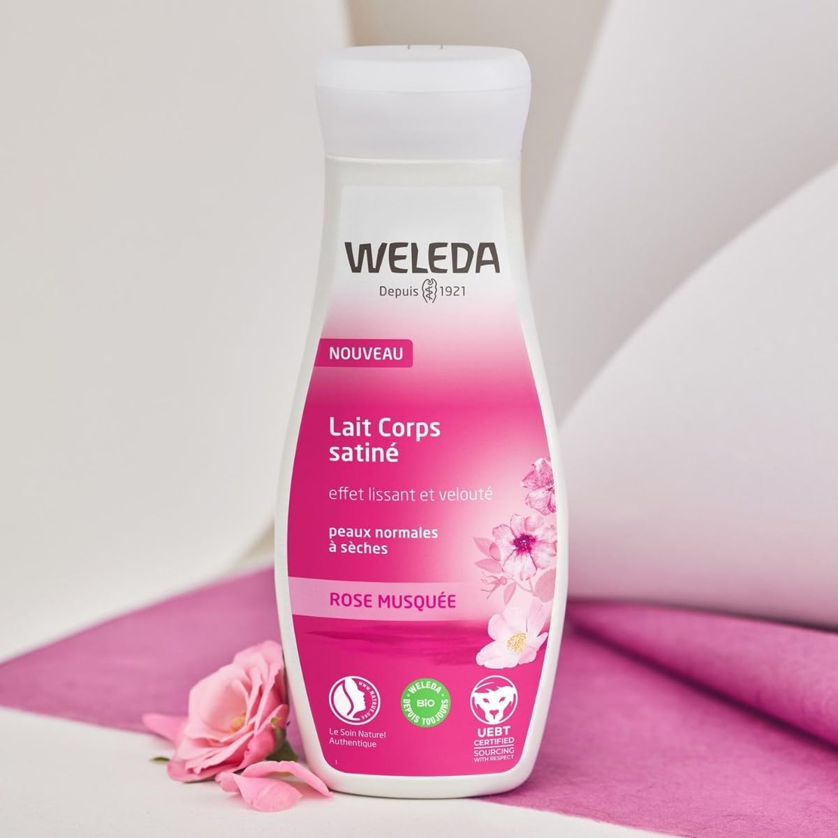 Weleda Pampering Wild Rose Body Lotion, Plant Rich Moisturizer with Wild Rose Oil, Jojoba Oil and Shea Butter, 6.8 Fl Oz (Pack o