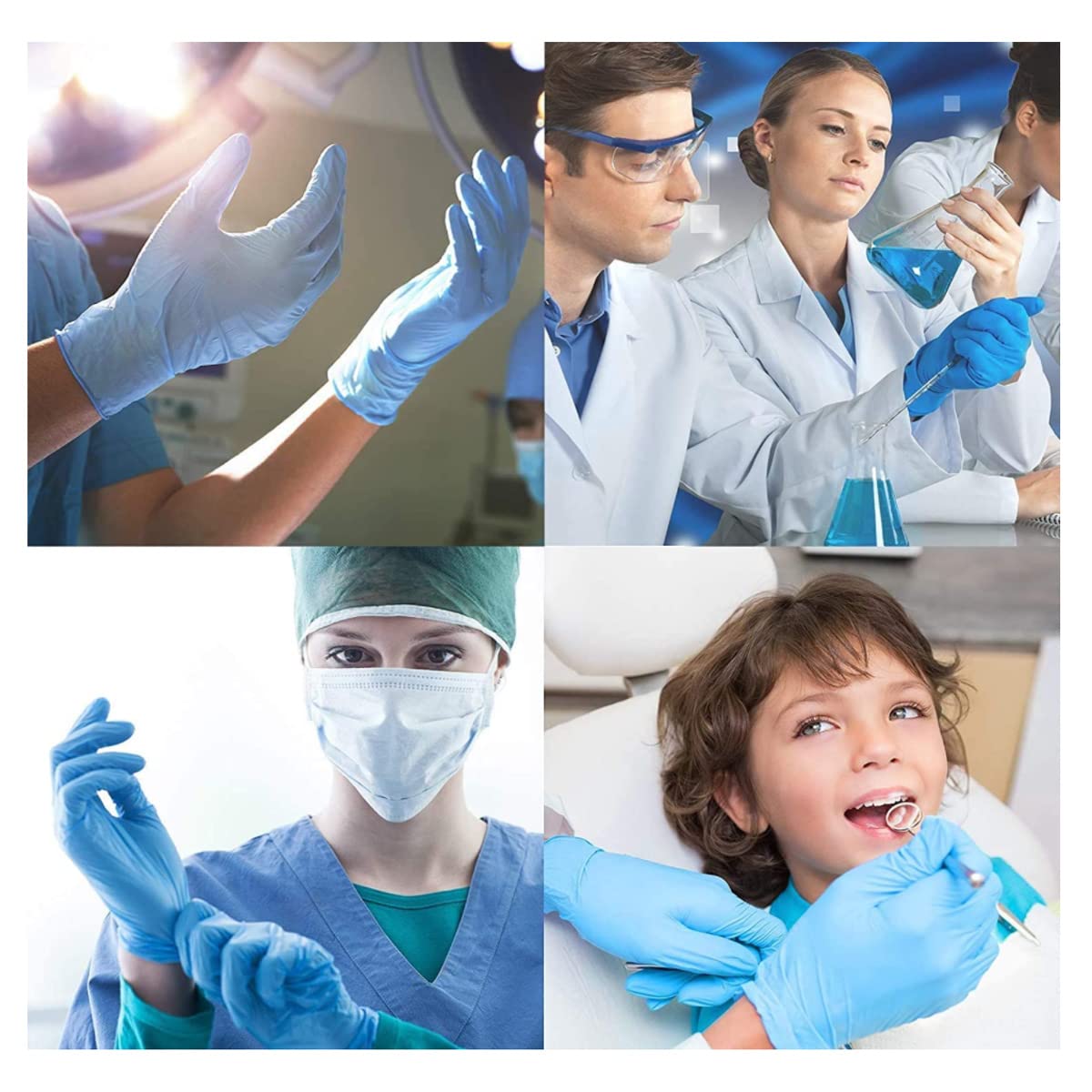 Jointown Basic Medical Synmax Vinyl Exam Gloves - Latex-Free & Powder-Free - Large, BMPF-3003(Case of 1,000)