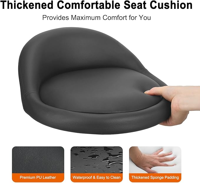 Rolling Stool Low Height Roller Stool Height Adjustable, Shop Stools Low Rolling Chair with Back, Garage Seat Stools Short Work Chair (Style 4)